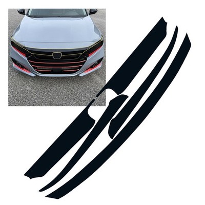 5pcs Black KK Vinyl Overlay for Honda Accord 2021-2022 Front Grill Trim Pre-cut