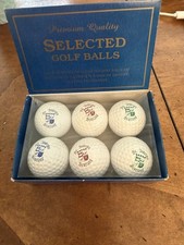 Vintage St. Andrews Scotland Logo Golf Balls Tube Of Six 6 Souvenir Set Lot