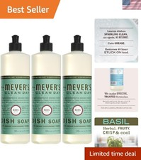 CLEAN DAY Liquid Dish Soap, Basil, 16 oz - Pack of 3
