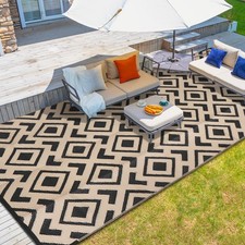 Outdoor Rug, 6x9ft Waterproof Reversible Mat Indoor Outdoor Rugs Carpet, Smal...