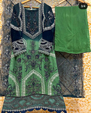 Women Embroidered Chiffon Salwar Kameez 3pc Suit w/ Dupatta Trousers