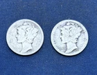 1918-D  and 1918-S  Mercury Silver Dimes             Combined shipping available