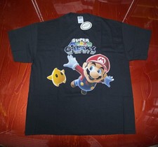 Vintage 08 Super Mario Galaxy Video Game Cover TShirt L Deadstock w Nintendo Tag