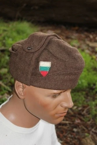 Soviet Era Bulgarian military garrison cap forage hat army communist flat side