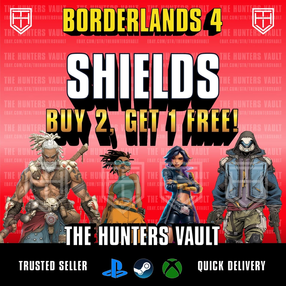 Borderlands 4 • SHIELDS • BL4 Legendary Shield Lvl 50 • BUY 2 GET 1 • PC PS5 XB