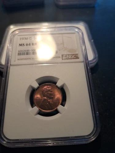 1936 D Lincoln Cent NGC MS64 RB
