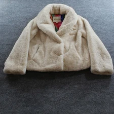 Apparis Jacket Womens XS Milly Plant Based Fur Coat Oat Ivory Glamour Chic Comfy