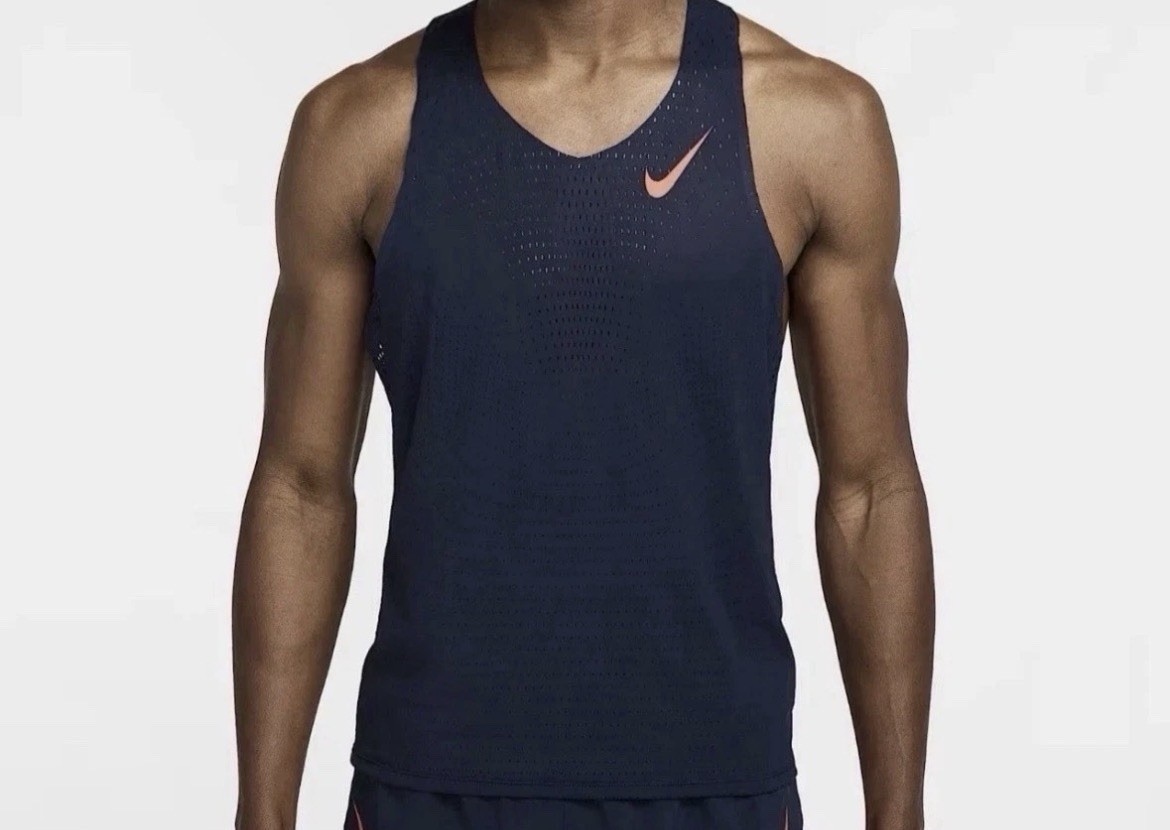 Sz XL-Nike Aeroswift Dri-Fit ADV Running Singlet Obsidian FN4231
