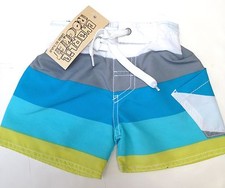 NWT Charlie Rocket Boys Swimsuit Size 12mo~Stripes~Made in the USA~Boutique