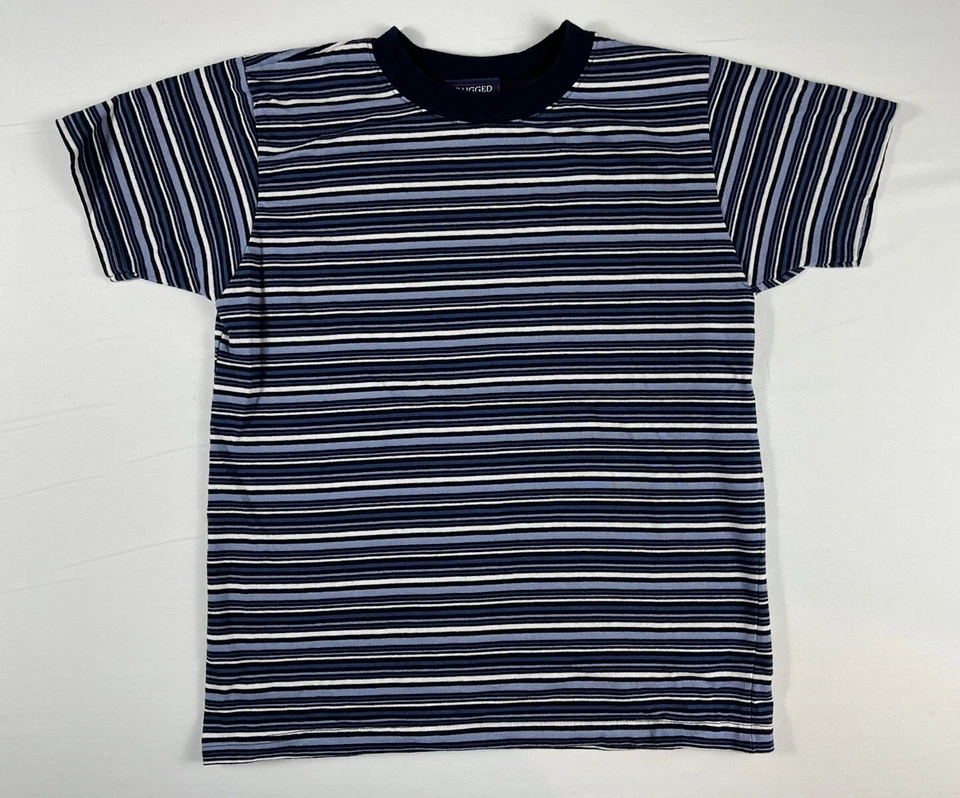 Lote de 2 camisetas a rayas azules Rugged Bear para niños talla 10 Foto 2 de 4