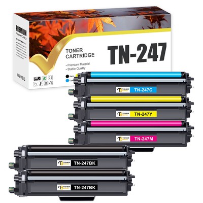 Cartuccia XXL Per MFC-L3750CDW Toner XXL Compatibile Brother TN-247/TN-243 - Per Stampanti Laser A Colori (Ciano, Magenta, Giallo, Nero) Cartuccia Toner XXL Per MFC-L3750CDW
