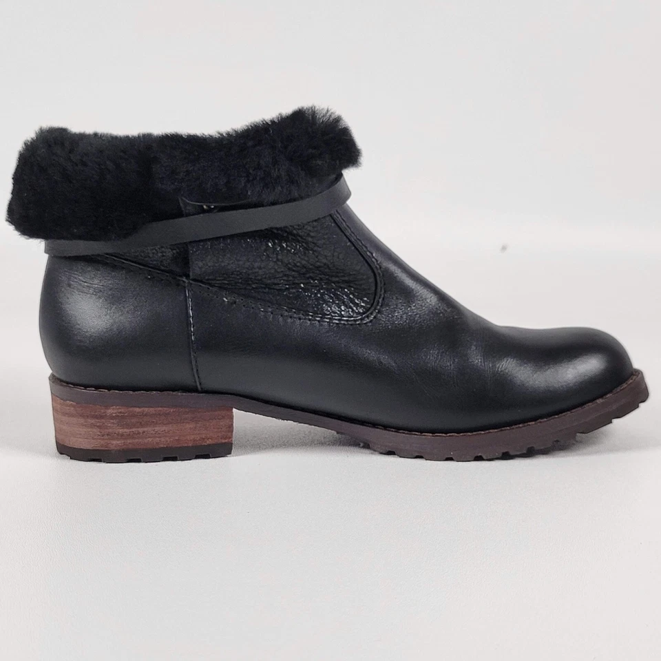 Женские черные кожаные сапоги с отделкой из овчины Matt Bernson размер 7,5 M - Изображение 4 из 4