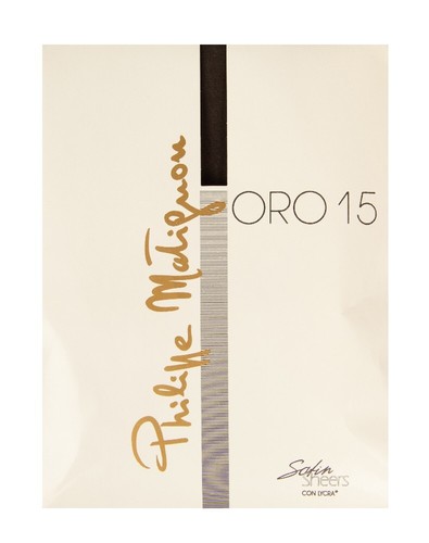 Halbmatt Feinstrumpfhose Frau 15 den transparenter Spitzenband PHILIPPE MATIGNON - Bild 5 von 7