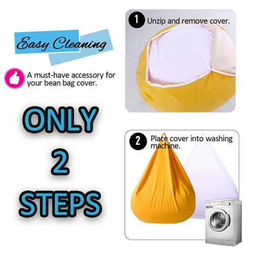 Großer Sitzsack Stuhl Sofa Couch Bezug für Erwachsene Kinder drinnen Outdoor Faule Liege - Bild 13 von 20