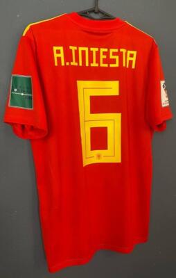 スペイン代表 イニエスタ 2018/2019 ユニフォーム  INIESTA MEN'S SPAIN 2018/2019 HOME SOCCER FOOTBALL SHIRT JERSEY
