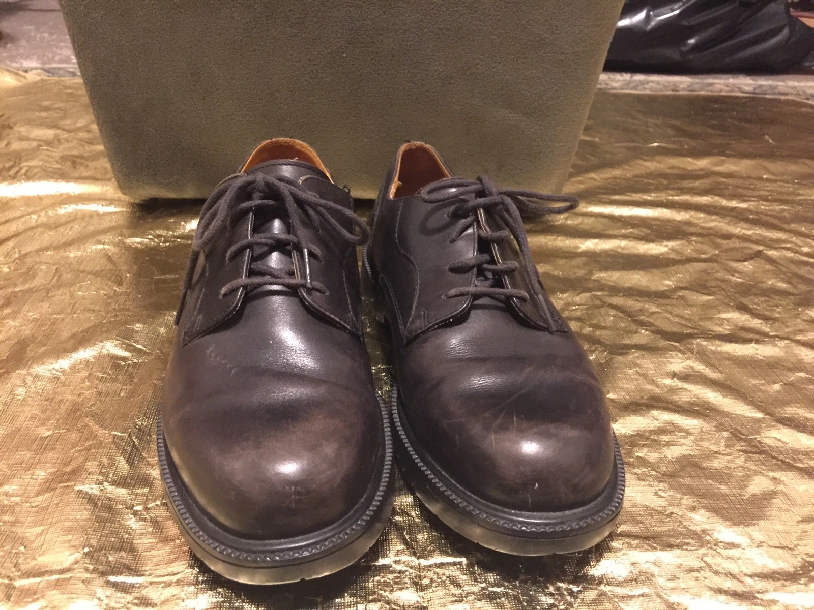 SCARPE OXFORD IMPERMEABILI DA UOMO TIMBERLAND GRIGIO SCURO IN PELLE taglia 9M