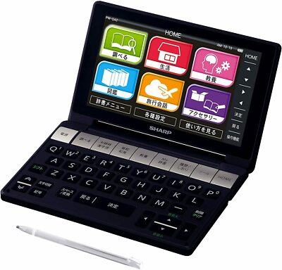 Sharp Color Electronic Dictionary Brain Life Model Black PW-SA2-B
