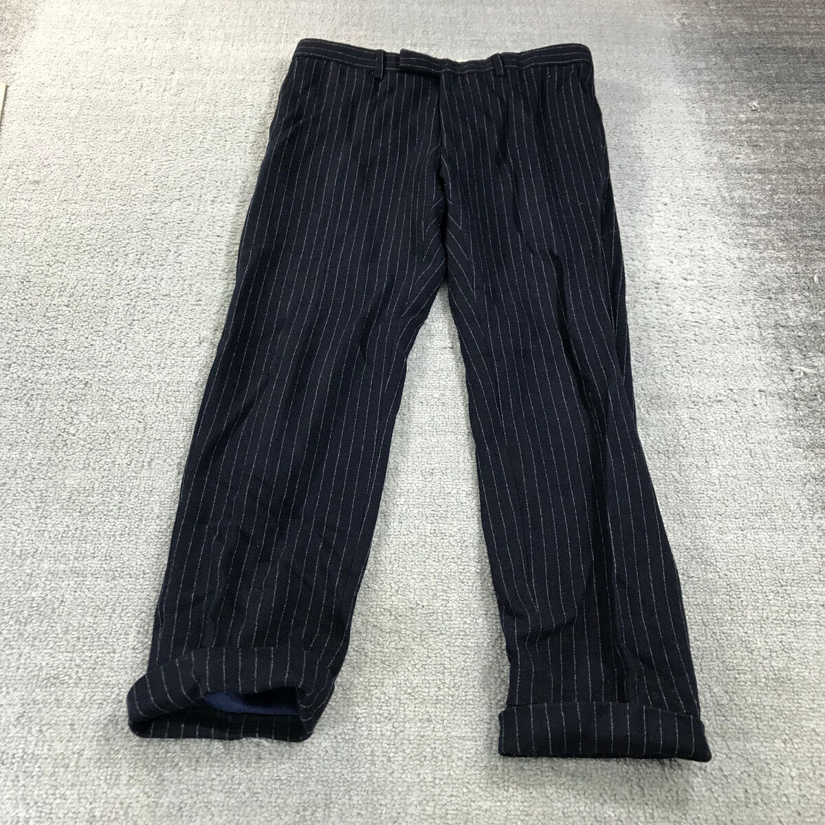 GANT Rugger Pants Mens 48 Chino Dress Pants Blue Cuffed Wool GANT Rugger Pants Mens 48 Chino Dress Pants Blue Cuffed Wool