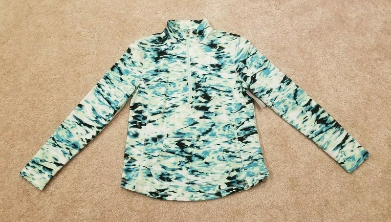 NEW Exertek Womens Petite Green Half-Zip Jacket, Size Medium