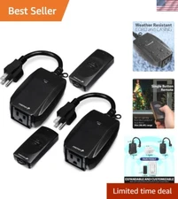 Durable  Listed Wireless Remote Control Outlet 2-Pack – Ideal for Outdoor Use