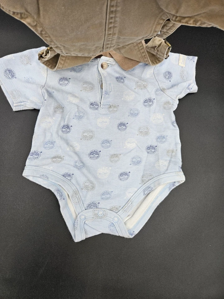 Conjunto general Timberland de 6-9 meses con debajo de la camisa, conjunto general para bebé, ropa unisex Foto 2 de 4