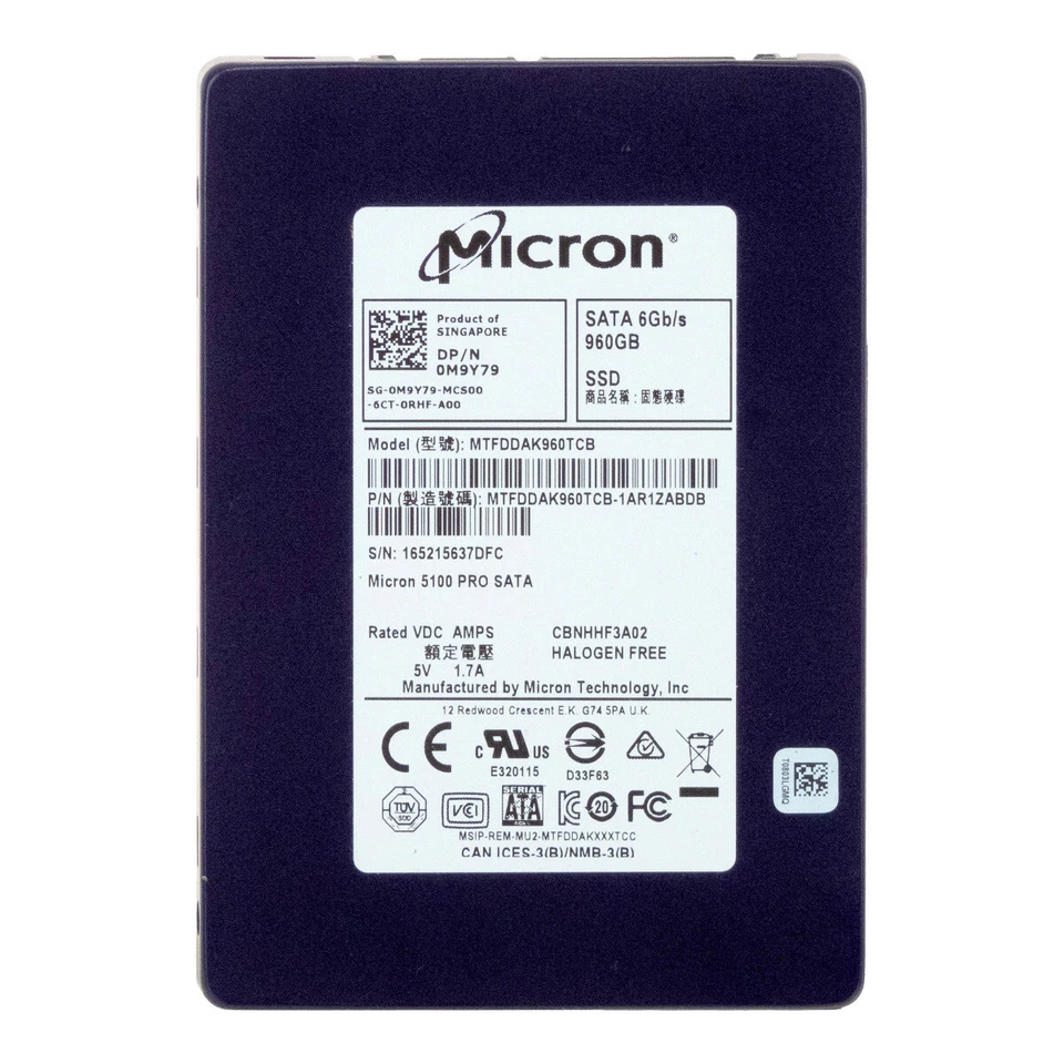 DELL 0M9Y79/M9Y79 2.5" 960GB SATA 6Gbps SSD 14/15/16G KIT - Image 2 of 4