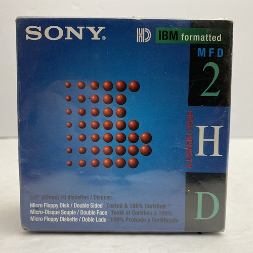 Sony 2HD IBM Formatted (1.44 MB) 3.5'' Diskettes - 10 Pack