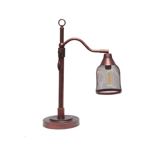 Elegant Designs LT1059-RDB Adjustable Table Lamp with Metal Netted Shade - 第 6/10 張圖片