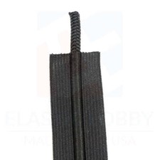 1.25" 32mm Black Drawcord Elastic - US Made