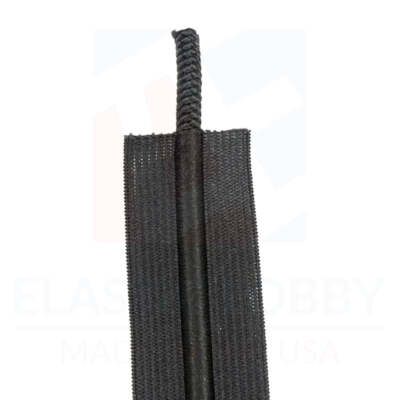 1.25'' (32mm) Black Drawcord Elastic - US Made