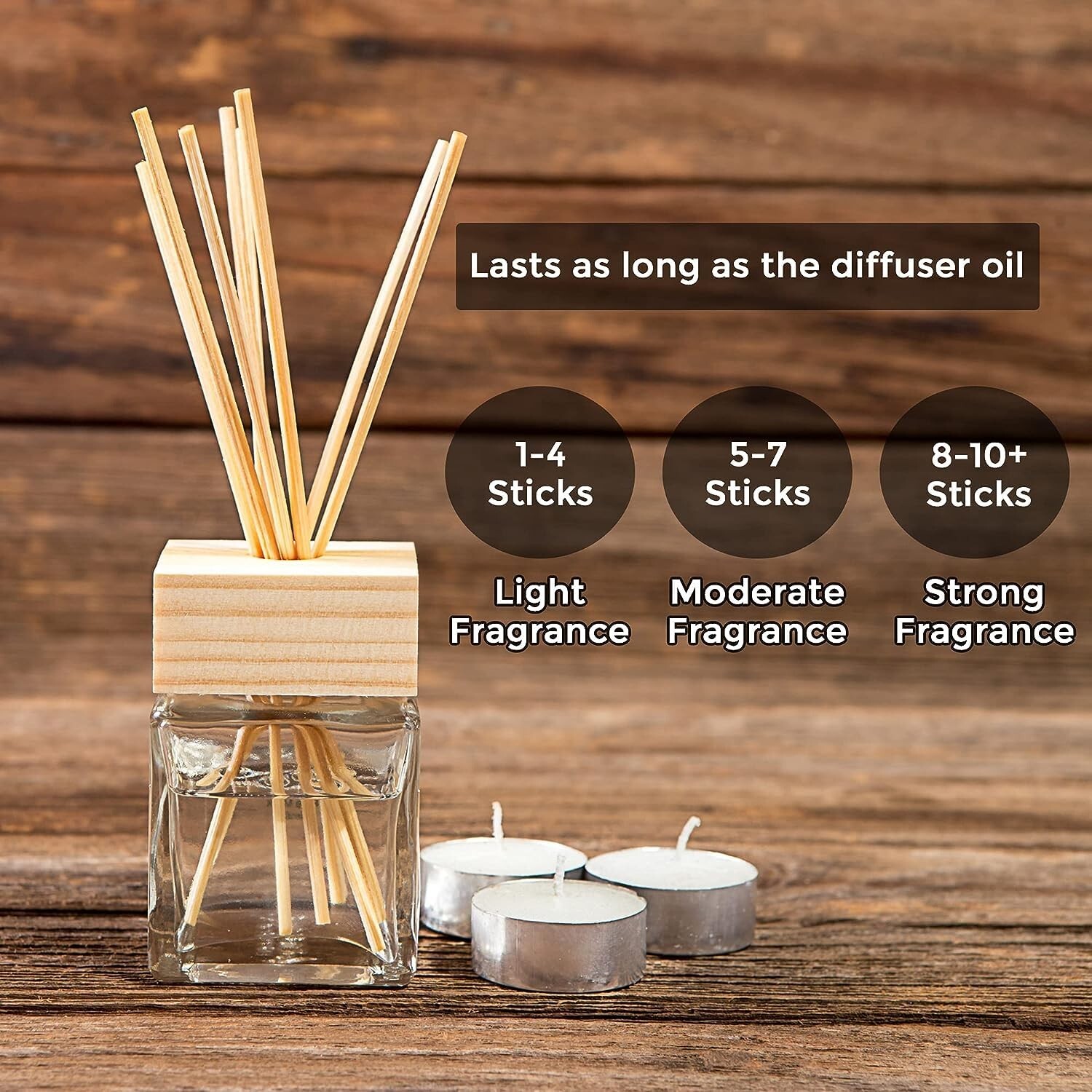 Fiber Reed Sticks – 100 pcs White Reed Diffuser Sticks for Essential Oil A