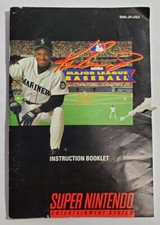 Ken Griffey Jr Major League Baseball Manual Instruction Booklet SNES Authentic
