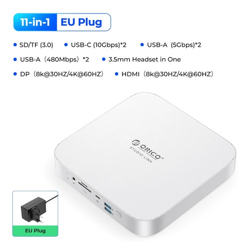 ORICO StudioLink 10Gbps Type-C Docking Station 4K 60Hz HDMI-Compatible USB3.0 - Bild 8 von 10