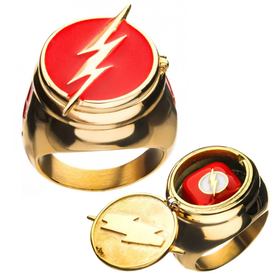 DC The Flash Barry Allen Metall Fingerring verstellbare Ringe