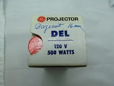 G.E. PROJECTOR BULB DEL 120V 500 WATTS N.O.S. NEW BULB