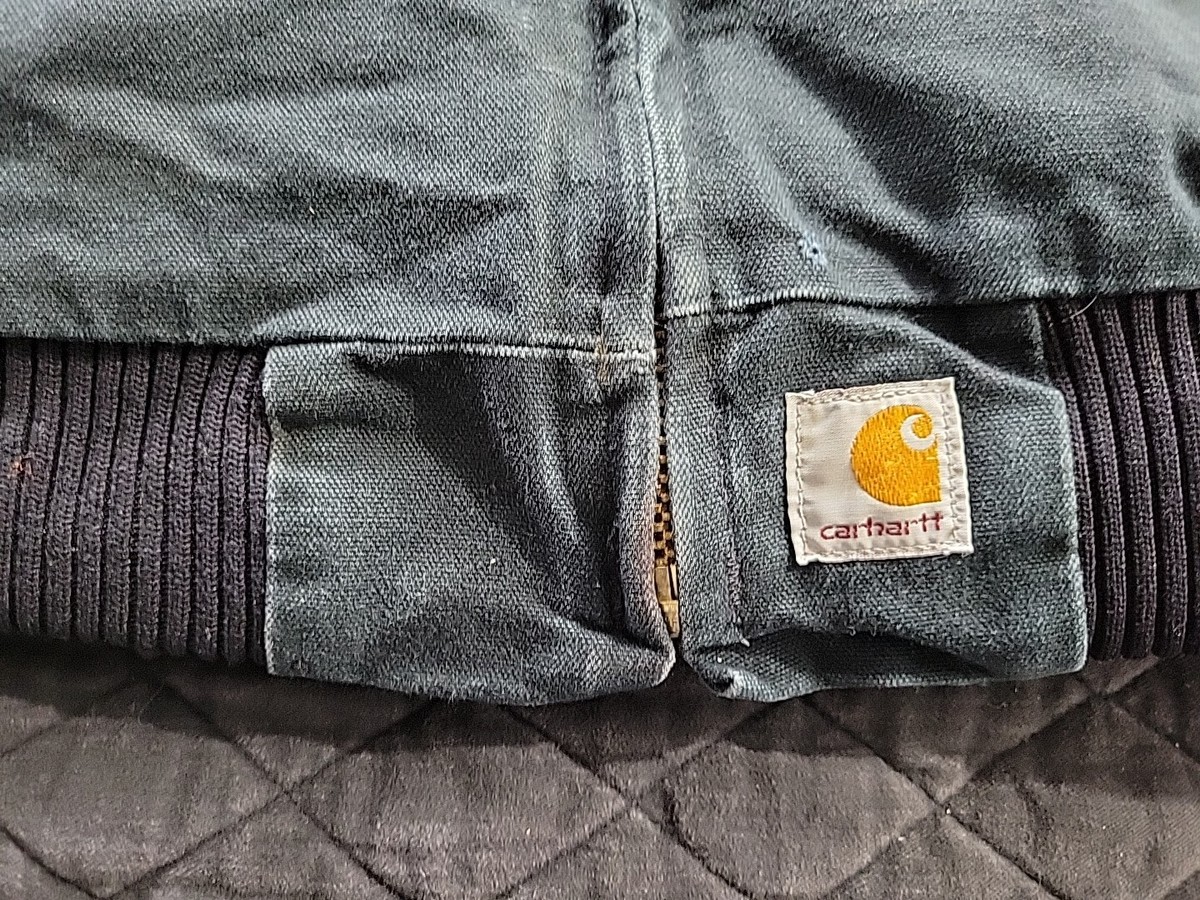 Vtg USA Carhartt Santa Fe Jacket Coat Lined Mens 2XL Chore J13 BLK