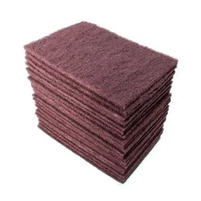 20 pk Maroon Abrasive Scuff Hand Pads 6" x 9"