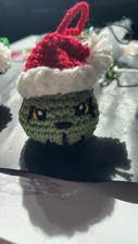 Handmade Crochet Grinch Ornament