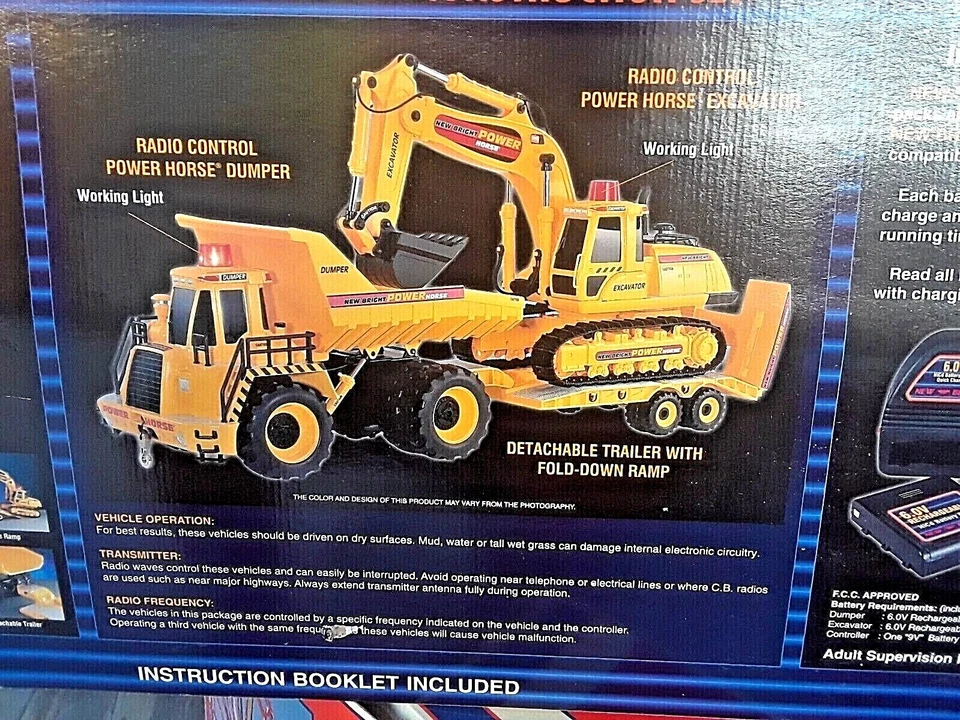 New Bright-R/C Controlled Shovel & Dump Truck-6 volt-UNUSED-COMPLETE - Image 3 of 4