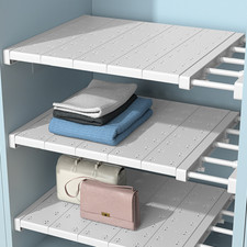 Adjustable Extendable Rack Closet Cupboard Divider Rack Storage Organizer Shelf