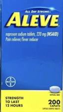 ALEVE Naproxen Sodium Pain Reliever Caplets - 200 Count*Exp: 05/28