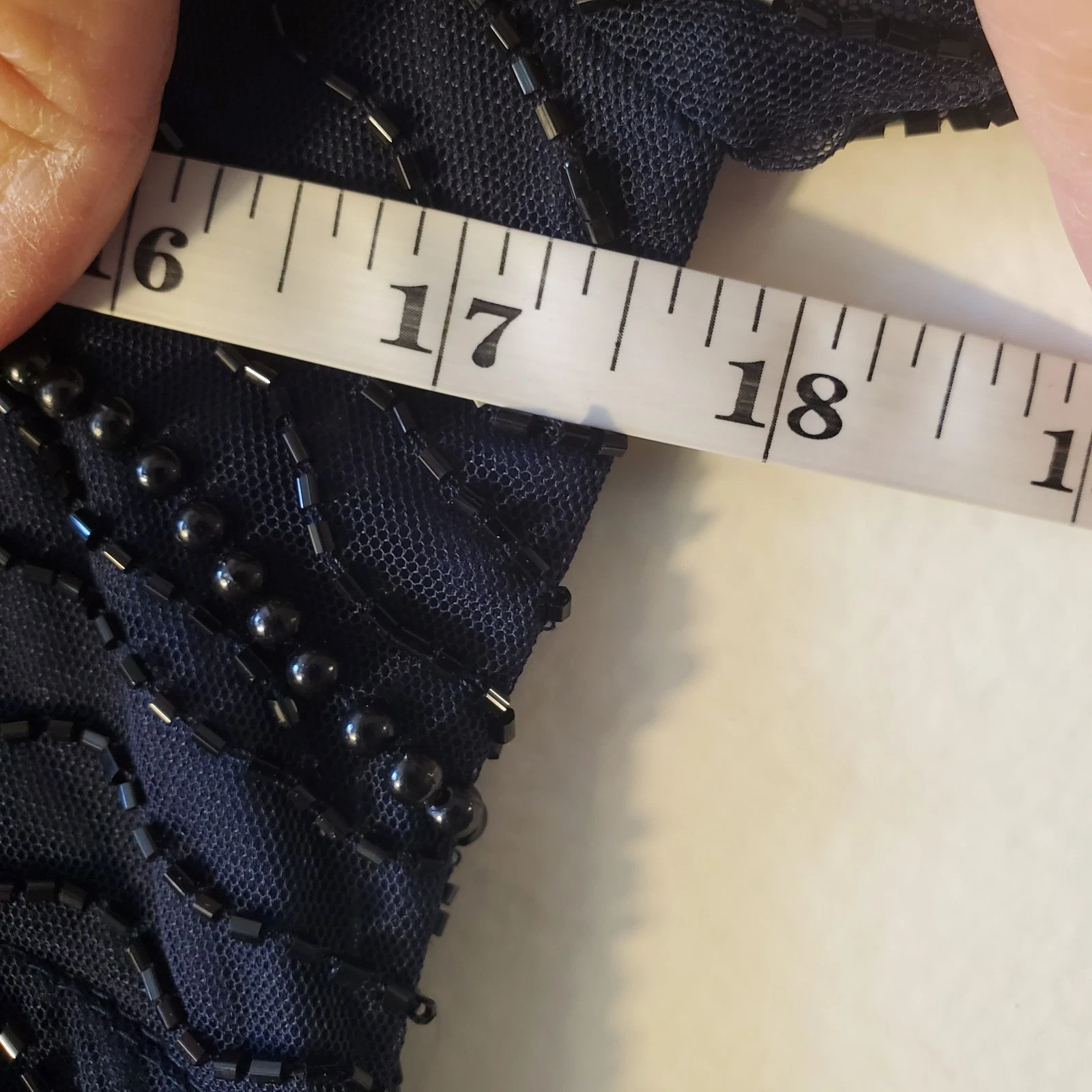 VETEMENTS Abito donna grigio Adrianna Papell taglia 8 manica corta perline lunghezza ginocchio zip