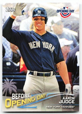   2018 Topps Opening Day #BOD-AJ Aaron Judge Before Opening Day