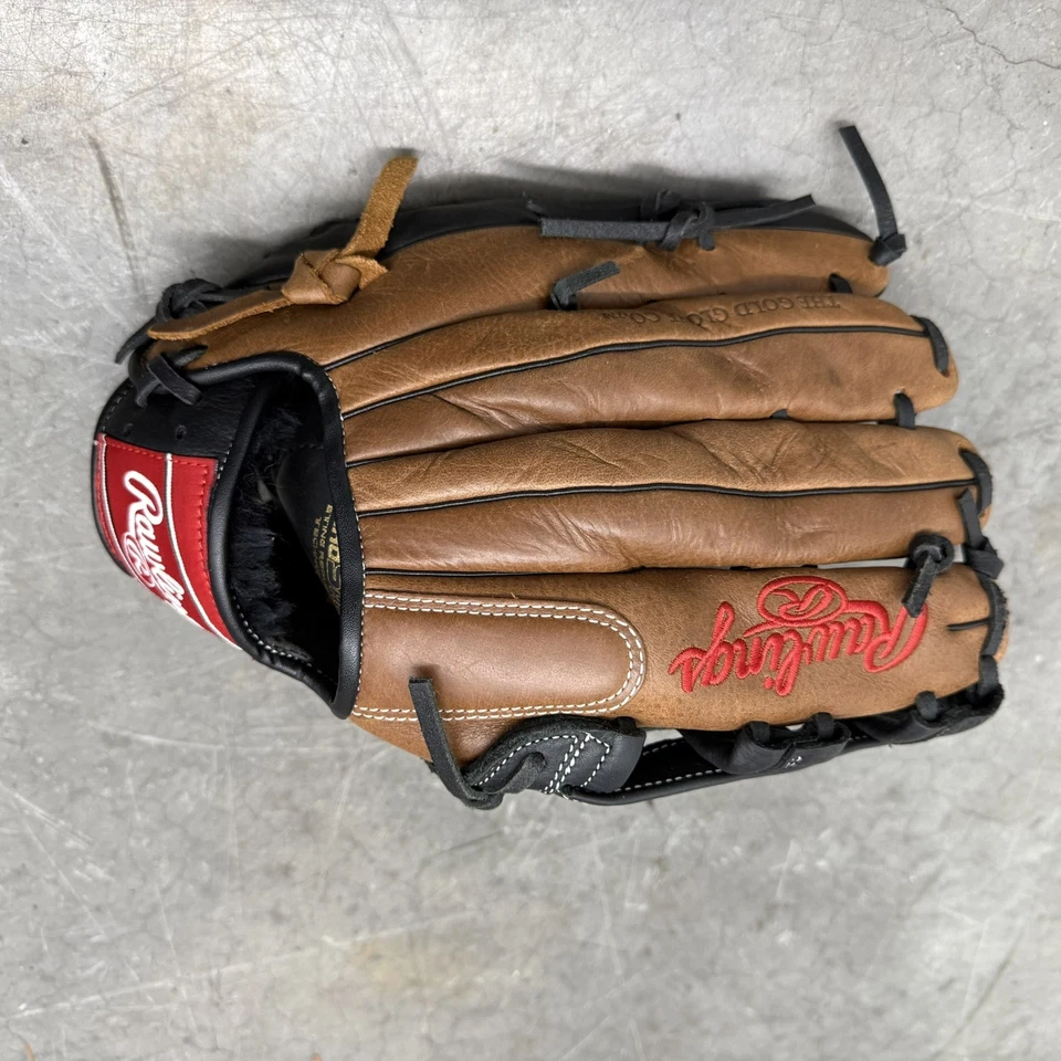 Guante de béisbol softbol de cuero RAWLINGS D1275DBB 12,75" DERECHO cero choque Foto 3 de 4