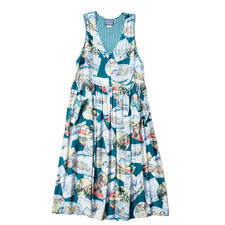 Vtg 90s Carol Anderson Sundress Amalfi Coast Jumper Cottagecore Petite Small