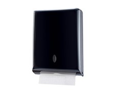 Black Commercial Paper Towel Dispenser Wall Mount for C-Fold Trifold