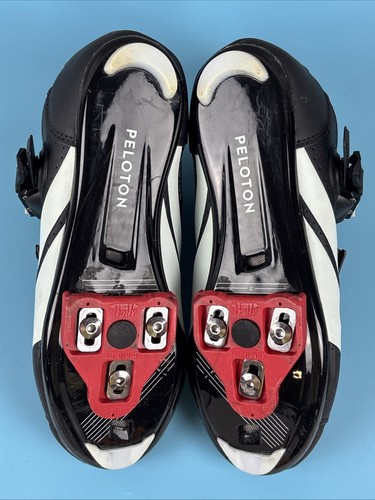 Peloton Cycling Shoes With Cleats Size 40 (Womens US 9 / Mens US 7) Black Red - Picture 15 of 20