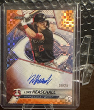 Topps 2025 Bowman's Best Orange x-fractor Auto /25 Luke Keaschall RC Twins #B25…