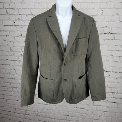 Structure Collection Green Slim Fit 2 Button Peak Blazer Sport Coat Medium M 