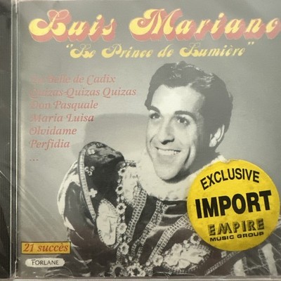 Luis Mariano Forlane Le Prince De Lumiere CD Spain Arcade Music